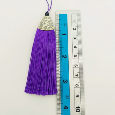 Purple Tassels Artificial Silk Tassel with Cone Cap, Earring Tassel, Bridal Tassels